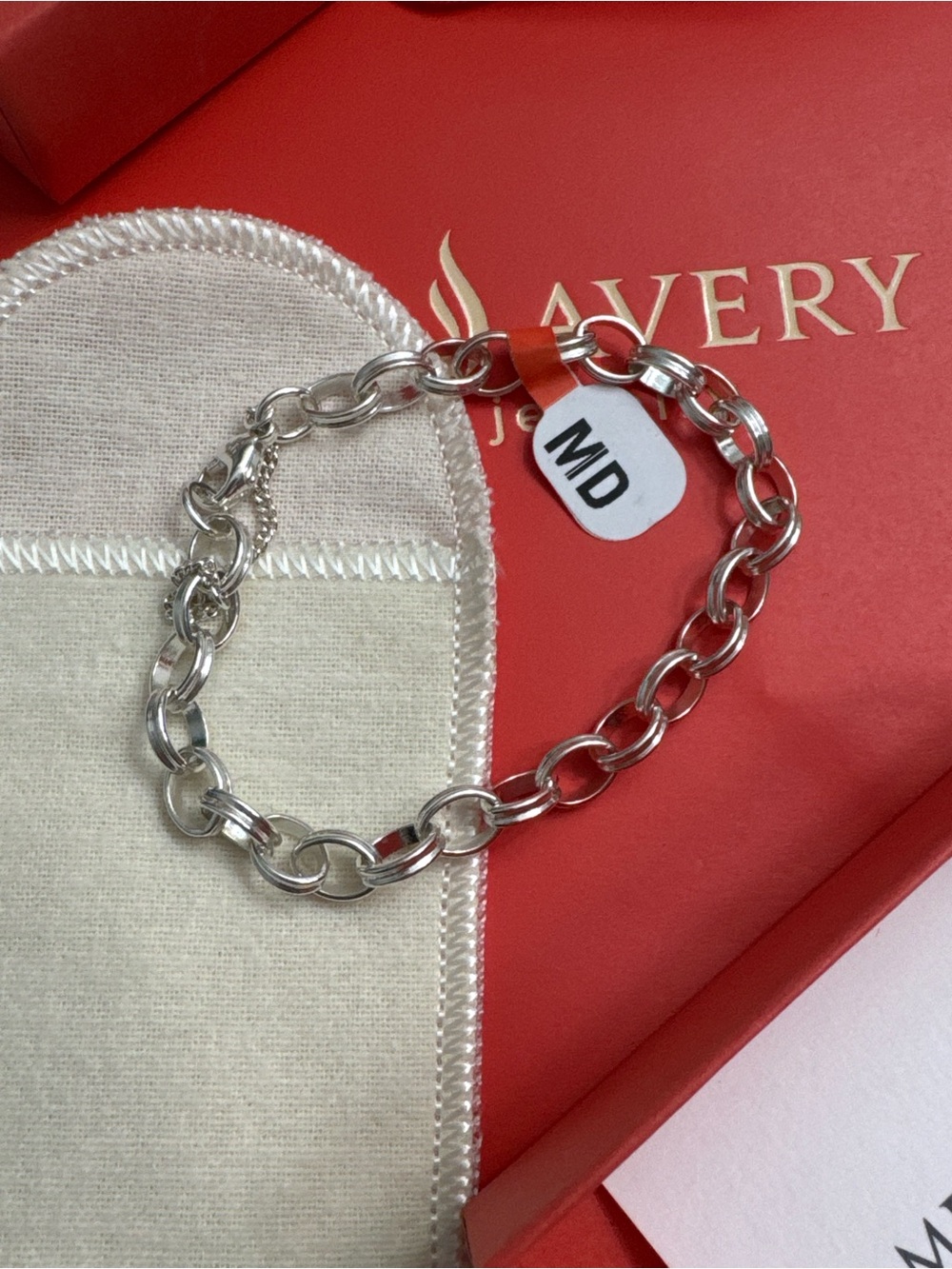 James Avery Sterling Silver Channel Link Cable Charm Bracelet NEW